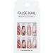 Brishow Christmas Snowflake Elk Stick on False Nails - Red Long Full Cover Tips (24pcs) for Women and Girls - Buy Online on GoSupps.com