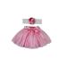 Matissa Newborn Baby Tutu Clothes Skirt Headdress Flower Photo Photography Prop Outfit Costume Light Pink (2)