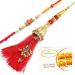 Ghasitaram Gifts Rakhis Online - Rakhi for Brother- Ibiza Bhaiya Bhabhi Rakhi with 400 GMS of Besan Barfi Rakhi Set with 400 gms of Besan Barfi