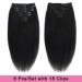 Brazilian Remy Kinky Straight Clip In Hair Extensions - Natural Black 16 120g - Buy Online on GoSupps.com