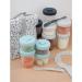 Beaba 12 Storage Pots & 2 Silicone Spoons Set Eucalyptus 100% Airtight | Interlocking Stackable | Freezable | Breast Milk | 2x90ml +4x150ml +6x250ml - Buy Online on GoSupps.com