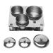 3PCS Stainless Steel Acrylic Nail Tips Dappen Dish Set - Nail Art Equipment Tools (Silver) - Buy Online on GoSupps.com