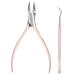 Stainless Steel Nail Clipper Set Professional Nail Cutter Trimmer Tool for Ingrown Toenail Pedicure Manicure Tool Kit with Safety Cover(Rose Gold)