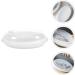 2 pcs steamer steam baskets for rice container with lid fish steaming holder fish steaming plate steamed fish plate oval fish pan microwave dish with cover white food grade pp Whitex2pcs 32.7x18.6cmx2pcs - Buy Online on GoSupps.com