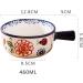 Soup Bowl Ceramic with Handle Japanese-Style Hand Painted Glaze Tableware Salad Noodles Kitchenware - Buy Online on GoSupps.com