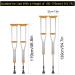 Crutches for Adults with Damping Spring Crutches with Soft Ergonomic Handle Grips Forearm Crutches Walking Crutches Post Injury Or Surgery Support for Elderly Handicapped Disabled Adults It's so kind - Buy Online on GoSupps.com