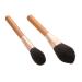Set of 2 Make-Up with Wooden Handle Brush Mixing Foundation Makeup Brush Fluffy Makeup Brush Multifunctional Cosmetic Brush Professional Foundation Brush for Makeup