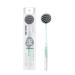 Higyee tongue brush - cleaning brush for the tongue portable with ergonomic grip and travel case for oral hygiene fresh breath white