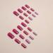 Shop Mouyou Short Square Press-On Nails - Silver Glaze White Full Cover Artificial Nails with Glue | Angular Glitter Acrylic Fingernails for Women & Girls - Buy Online on GoSupps.com