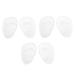 NOLITOY 6 Pairs Silicone Forefoot Pad Soft Gel Insole Pad Shoe Cushion Pu Leather Arch Pads Transparent Insole Insoles for Plantar White Pu Polyurethane High Heel Invisible Child