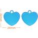 Personalized Engraved Dog & Cat ID Tag - Heart Design Badge for Collars - Unique Pet Gifts (Blue) - Buy Online on GoSupps.com