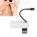 Ear Pick Ear Cleaning Lamp LED Ear Pick Lamp Multifunction 3 Speeds Ear Wax Removal Tool USB Rechargeable Ear Pick Thumb Lamp Ear Picker Light Ear Wax Cleaner Tool for Ear Cleaning(White)