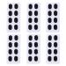 24 pairs of non-slip soft adhesive nose pads for glasses and spectacles black 1.0 mm