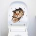 U-M 1 Sheet Funny Cat Dog 3D Wall Sticker Hole View Living Room Wall Decal Toilet Seat Cover Lid Sticker Mural Art Poster Background Bathroom Bedroom Cat as shown - Buy Online on GoSupps.com