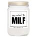 YouNique Designs Upgraded to Milf Pregnant Wife Candle 7 Ounces Pregnancy Gifts for First Time Moms Congrats On Pregnancy Gift Soy Vegan Aromatherapy Candles for Home (Lavender & Vanilla)