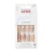 KISS Gel Fantasy Ready-to-Wear Press-On / Glue-On Gel Nails, Style “Hard To Forget”, Long Length Gel Nail Kit with 24 Mega Adhesive Tabs, Pink Gel Glue, Manicure Stick, Mini File, and 28 Fake Nails