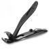 UILYNIU Nail Clippers Angled Head Nail Clippers for Thick Nails Toe Nail Clippers Large Wide Jaw Nail Clipper Ergonomic Toenail Clipper Long Handled Toenail Clipper for Men and Women (Black)