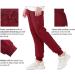 JIAHONG Kids Fleece Sweatpants | Soft Brushed Joggers for Boys & Girls 3-12Y | Drawstring Casual Plain Sweatpants - 3-4T Wine Red - Buy Online on GoSupps.com