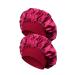 Quesuc 2 pieces Elegant sleeping hat for women elegant sleeping cap headgear with a wide rubber band silk hood soft satin cap for sleep hair care (red wine)