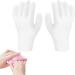Overnight Hand Mask Intensive Hand Moisturizing and Repairing Gloves Sleeping Spa Silicone Gloves Hand Moisturizer Care Washable Moisture Gloves for Women Men (White)