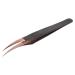 Eyelash extension tweezers safe and precise eyelash tweezers made of rose golden stainless steel for the women's salon (slightly curved tweezers)