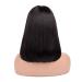 8 Inch Short Bob Human Hair Wig with Bangs | Non-Lace None Front | Brazilian Straight Machine Made Natural Color | For Black Women - Buy Online on GoSupps.com