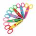 6Pcs Children Safe Pinking Shears Colorful Decorative Paper Lace Edge Scissor Set for Teachers Crafts Scrapbooking Kids Design Pinking Shears