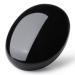 MAIBAOTA 2.4" Black Obsidian Crystal Healing Crystal Gemstones Pocket Polished Gifts Oval Shape Reiki Spiritual Energy Nature Crystals for Women Men Relief Balancing Stress Divination Meditation