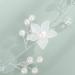 Teyglen Bride Wedding Flower Pearls Long Hair Vine - Handmade Bridal Headpiece with Silver Rhinestone Crystal Beads - Wedding Hair Accessories for Women - Buy Online on GoSupps.com