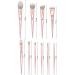 10-Piece Metal Luster Handle Makeup Brush Set with Storage Bag - Eyeshadow Foundation & Powder Cosmetic Tools - Buy Online on GoSupps.com