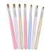 Beetles Gel Nail Brush, 7Pcs Poly Extension Gel Brush, Nail Art Tips Builder Brush Nail Painting Brush Pen Set for Home and Salon Use Blue