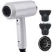 SUYOOULIN Ionic Hair Dryer with Diffuser Powerful AC110V 2000W Professional Blow Dryer with 2 Nozzles 2 Speed 3 Heating Cold Settings for Home Salon Travel Woman(White)