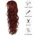 Siudus Dark Red Curly Long Wig - Burgundy Wavy Middle Part Synthetic Heat-Resistant Hair for Cosplay & Halloween - Buy Online on GoSupps.com