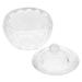 OUNONA Glass Jar Nail Dish with Lid Nail Art Liquid Holder Nail Cups with Lids Dappen Dish Nail Art Accessories Manicure Nail Dish Cup Nail Accessories Nail Powder Wedding Glass