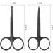 2Pcs Nose Hair Scissors Set for Beard, Moustache, Eyelash & Eyebrow Trimming - Black - Buy Online on GoSupps.com