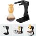 Minkissy 4 Sets Shaving Brush & Organizer | Hairdressing Razor Salon Shaving Tools Wood Stand & Cream - International Shipping Available - Buy Online on GoSupps.com