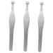 Angoily 3st tweezers for trimming the nasal hair lash tweezers Nasal hair tweezers for men trimmer nose hair remover nasal hair remover stainless steel clipper scissors tool 9.3x1.3cmx3pcs silverx3stk