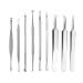 Beasters remote tool 9 PCs Popper Tool Non-Slip Komedos Extractor Tool Akne removal kit blackhead extractor tool stainless steel blackhead cleaner tweezers kit
