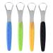 Bestnice 4 Pack Tongue Scraper for Adults & Kids Medical Grade Metal Stainless Steel Tongue Scraper Cleaner Set Keep your Mouth Clean to Eliminate Bad Breath Black Orange Green Blue