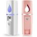Lot de 2 mini vaporisateurs pour le visage avec miroir et r servoir d'eau 20 ml