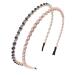 Jinwori 2 piece of crystal-strass-strass-head belt ligament rhinestone-hair headband glass-tiara series rhinestone-haired band shiny non-slip hair stitching tapes for hair accessories decoration