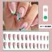 MENILITHS 24Pcs/Set Press On Nails French Green White Butterfly False Nails Acrylic Fake Nails Full Cover Nails Tips Artificial Finger Manicure Press on nails for Women and Girls - Buy Online on GoSupps.com