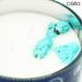 Celestial Large Scented Candle with Turquenite Gemstones - Blue Crystal Astrology Gift for Men and Women - Anxiety Relief Candle - Buy Online on GoSupps.com