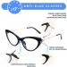 FEISEDY Cat Eye Glasses for Women - Vintage Fashion & Blue Light Blocking - Classic B2363 Bright Black Frame - Buy Online on GoSupps.com