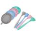 4 Pack Can Covers and 4 Pack Pet Spoons Set,Universal Silicone Can Lids for Pet Food Cans 1 Fit 3 Standard Size Dog and Cat Can Tops Cover Round