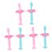 Minkissy 6 STK baby training toothbrush -Schusche-brush gifts Infant toothbrush Silicone finger brush for milk teeth toothing toothbrush extra child protection sound wall