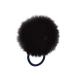 Tonsee Pompom Hair Ties Fluffy Elastic Hair Band Cute Plush Ball Ponytail Holder for Girls (Black)