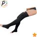 Thigh High Open Toe Compression Stockings 15-20 mmHg with YKK Zipper - Moderate Support in Black | International Shipping Available - Buy Online on GoSupps.com