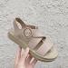 Buy Wedge Heel Women Sandals - Summer Platform Ladies Shoes with Adjustable Buckle Peep Toe Ideal for Beach Casual - Size 7.5 - Buy Online on GoSupps.com