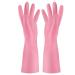 ESASAM Cleaning Gloves Rubber gloves glove kitchen pink (29 cm) dishwashing pot household velvet non-slip protective hand